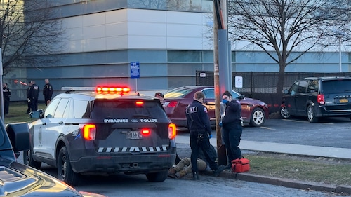 A man who took inappropriate photos of people struck two parked cars as he tried to flee on Marshall Street on Tuesday, Feb. 6, 2024.