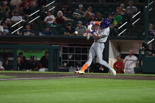 Carson Benge hit a home run in Syracuse's 4-3 win over Lehigh Valley on Wednesday. The Mets have won three in a row against the IronPigs.
