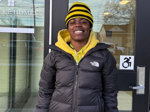 Atayia Jones moved into her new one-bedroom apartment at the end of September after living at the Rescue Mission. "I'm still speechless," she said.