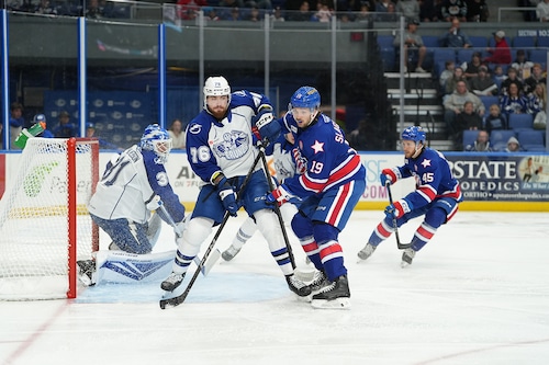 Syracuse Crunch shut out Rochester Americans, 3-0, in home opener.