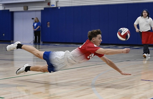 Jamesville-DeWitt vs Living Word Academy Section III Division II boys volleyball sectional final at Cicero-North Syracuse High School Saturday November 15, 2025 in Cicero, NY (Robert Grossman | Contributing Photographer)