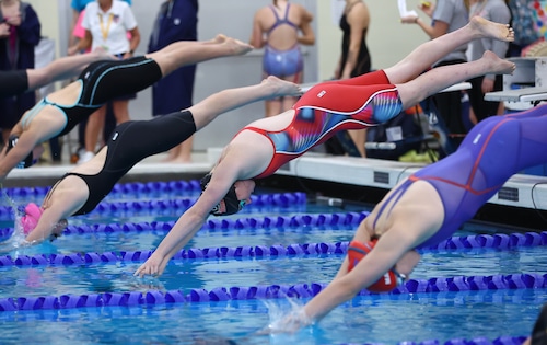 swimming action