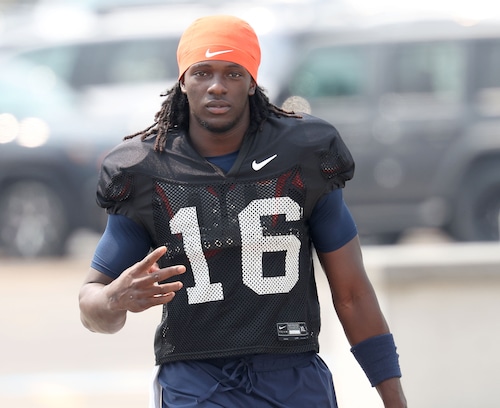 Rich Belin quarterback ((16). The Syracuse Orange football team continues with their practice sessions leading up to their first game against Tennessee in September.  Dennis Nett | dnett@syracuse.com