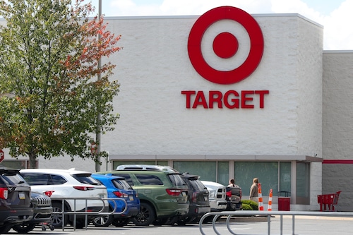 The Target bullseye logo is seen on the outside of its store at the Lycoming Crossing Shopping Center. (Photo by Paul Weaver/SOPA Images/LightRocket via Getty Images)