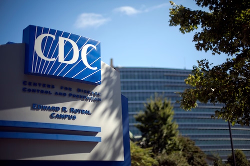 A sign marks the entrance to the federal Centers for Disease Control and Prevention (CDC) in Atlanta, on Oct. 8, 2013.
