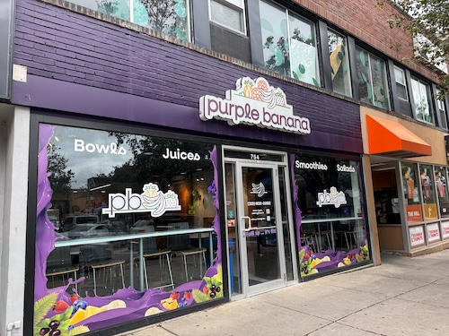 Purple Banana, an acai shop near Marshall Street, is one of the restaurants on the app.