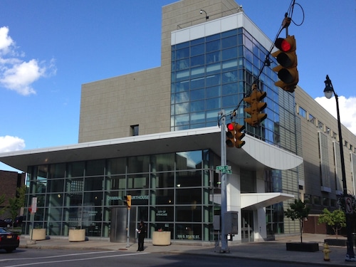 The Onondaga County District Attorney's Office is on the fourth floor of the Onondaga County Criminal Courthouse. 