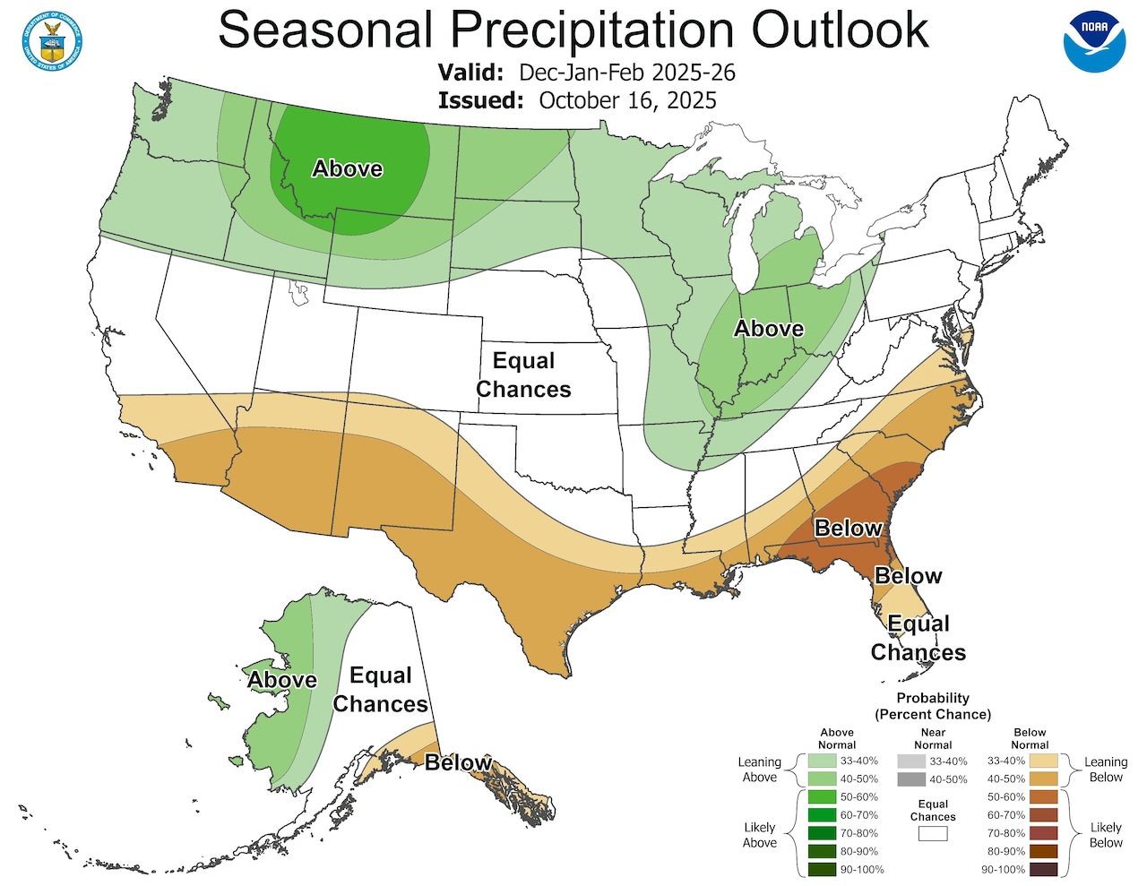 Precipitation predictions for the U.S.