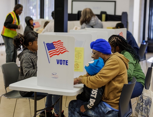 Voters came out to cast their ballots at the Southwest Community Connections voting location on Election Day Tuesday, November 4,2025. (N. Scott Trimble | strimble@syracuse.com)