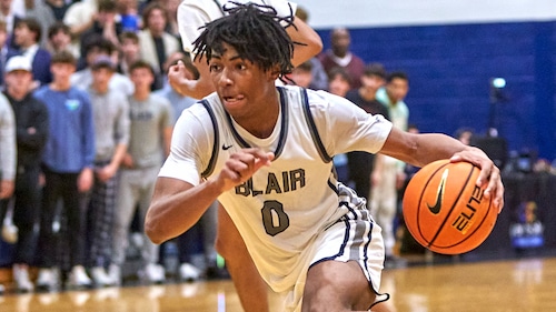Deron Rippey of Blair Academy has narrowed his list down to five schools.





