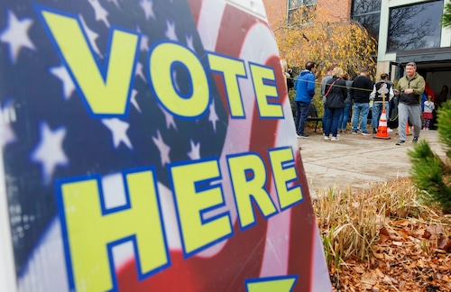 Central New Yorkers cast early votes at the Dewitt Town Hall voting location on Saturday. (N. Scott Trimble | strimble@syracuse.com)