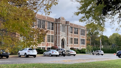 The American High movie studio has filmed 20 teen comedies since 2017 at the former Zogg Middle School on Fourth Street in Liverpool, New York. (Rick Moriarty | rmoriarty@syracuse.com)