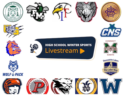 Winter sports livestream logos graphic
